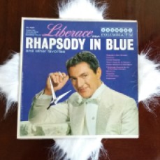 Liberace "Rhapsody in Blue" Album Clock with fur